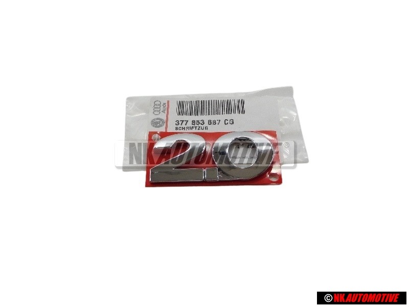 VW Originale 2.0 Posteriore Logo Emblema Scritta Cromo - 377853687CG