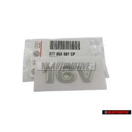 VW Originale 16V Posteriore Logo Emblema Scritta Cromo - 377853687CP