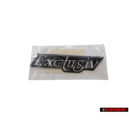 VW Originale EXCLUSIV Lato Logo Emblema Simbolo Nero Cromo - 3A0853675C Z10