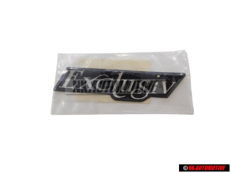 VW Originale EXCLUSIV Lato Logo Emblema Simbolo Nero Cromo - 3A0853675C Z10
