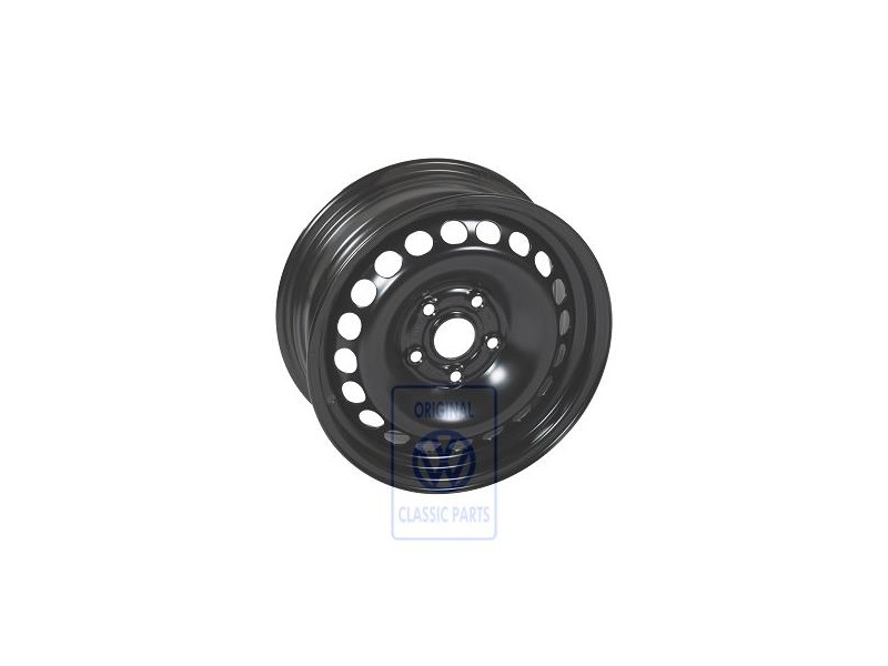 VW Originale Cerchio Di Acciaio Nero Rally - 3B0601027D 03C