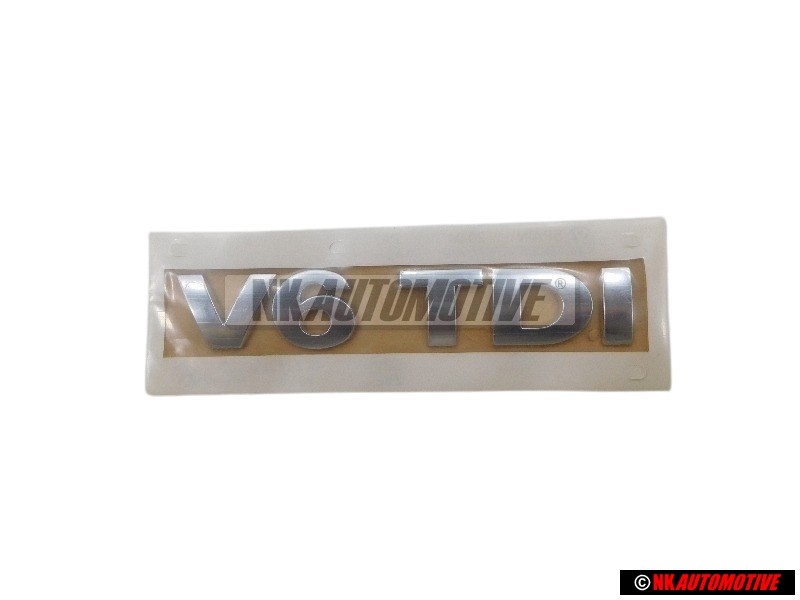 VW Originale V6 TDI Posteriore Logo Emblema Scritta Cromo - 3B0853675AL739