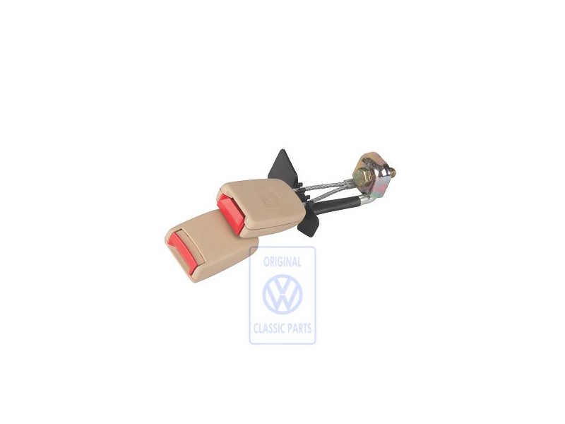 VW Originale Fibbia Cintura Doppia Beige Sole/Rosso Fuoco - 3B0857739A LSV