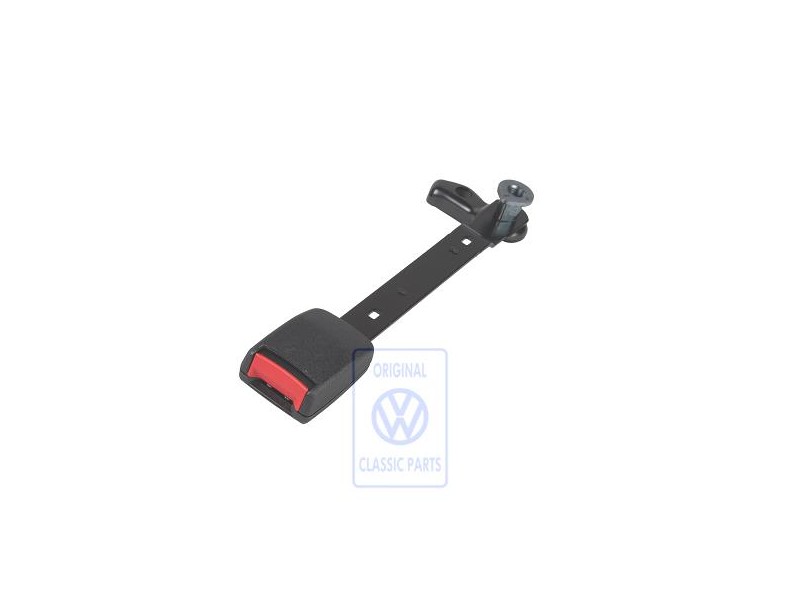 VW Originale Fibbia Cintura Nero Satinato/Rosso Fuoco - 3B0858471D FCN