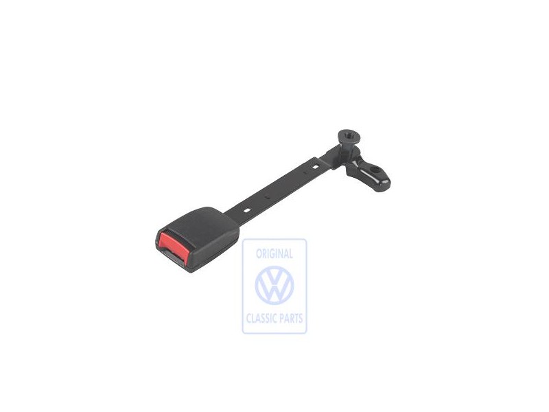VW Originale Fibbia Cintura Nero Satinato/Rosso Fuoco - 3B0858472D FCN