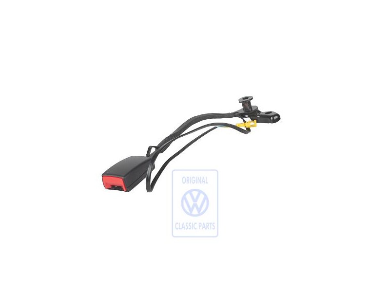 VW Originale Fibbia Cintura Nero Satinato/Rosso Fuoco - 3B0858472K FCN