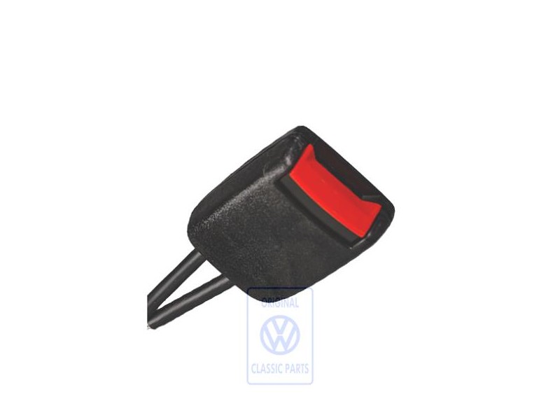 VW Originale Fibbia Cintura Nero Satinato/Rosso Fuoco - 3B0858472P FCN
