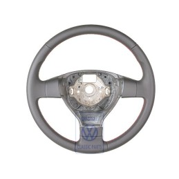 VW Originale Volante (Pelle) Nero Satinato/Rosso Flash - 3C0419091AGZQM