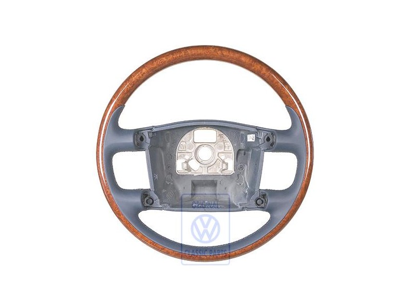 VW Originale Volante (Legno/Pelle) Blu Navy/Marrone Noce - 3D0419091ABNKM