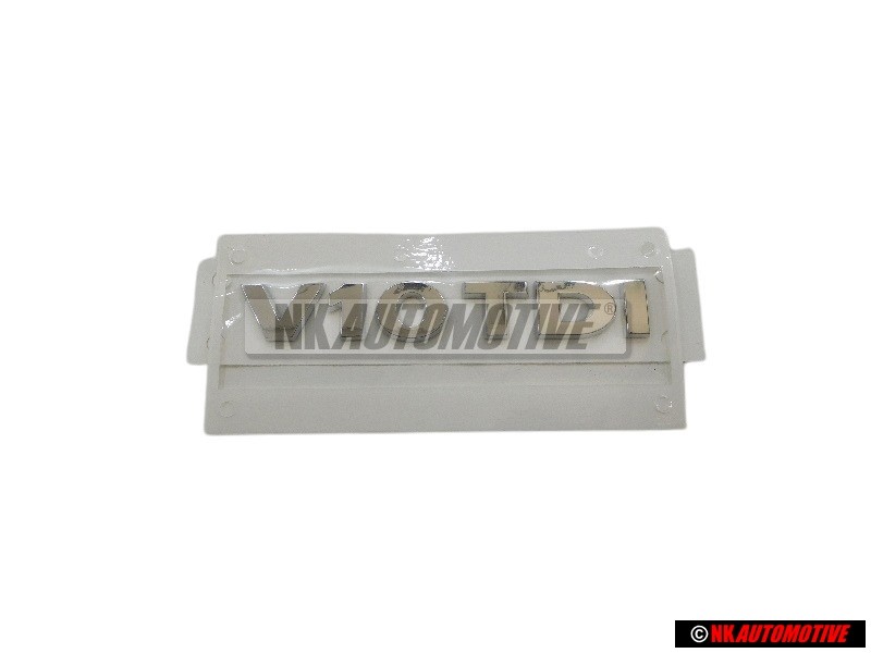VW Originale V10 TDI Posteriore Logo Emblema Scritta Cromo - 3D0853675D 739