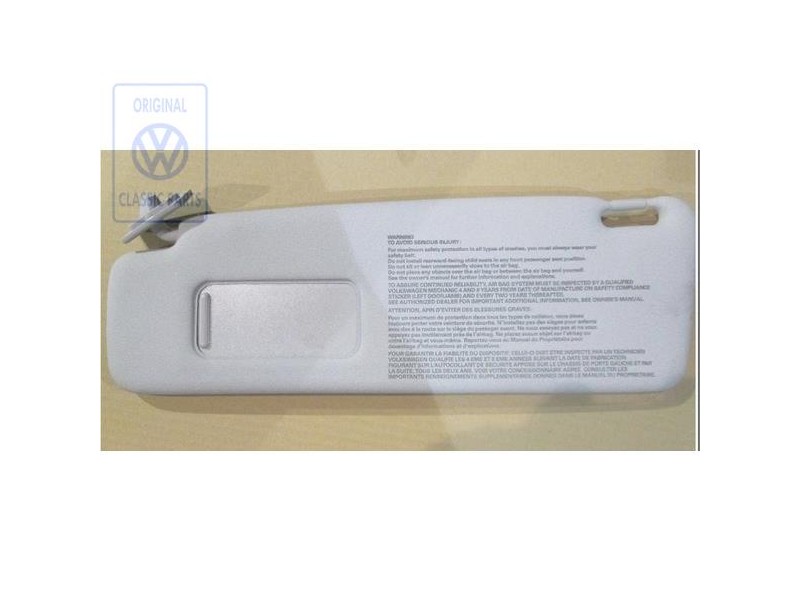 VW Originale Aletta Parasole Con Specchietto E Copertura Grigio - 535857551A A77