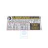VW Originale Etichetta Per Pressione Pneumatici - 5C0010645K