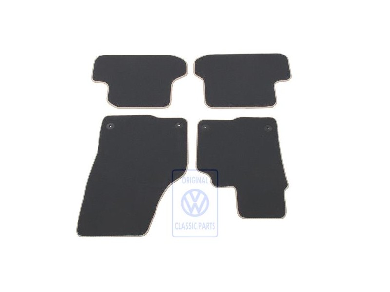 VW Originale 1 Set Di Tappetini Nero Titanio/Light Beige - 5C2863011B BCX