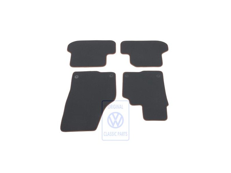 VW Originale 1 Set Di Tappetini Nero Titanio/Marrone Ambra - 5C2863011G ADF