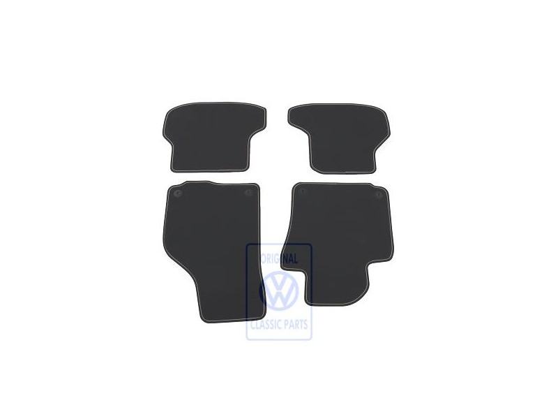 VW Originale 1 Set Di Tappetini Nero Titanio/Pepperbeige - 5K7863011B VIR