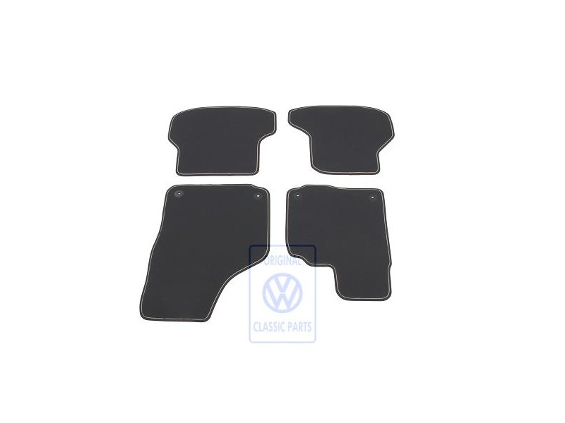 VW Originale 1 Set Di Tappetini Nero Titanio/Pepperbeige - 5K7863011C VIR