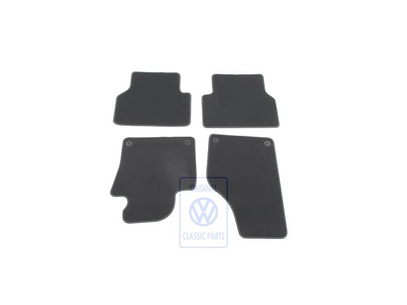 VW Originale 1 Set Di Tappetini Nero/Grigio Argento - 5N1863011D RII