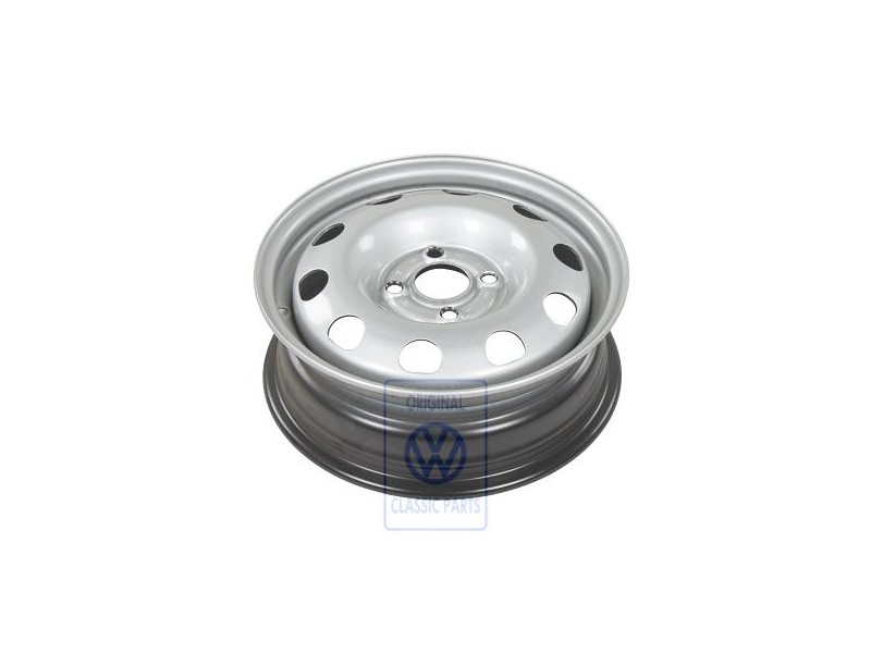 VW Originale Cerchio Di Acciaio Colori Cromati Metallizzati - 6E0601027A 091