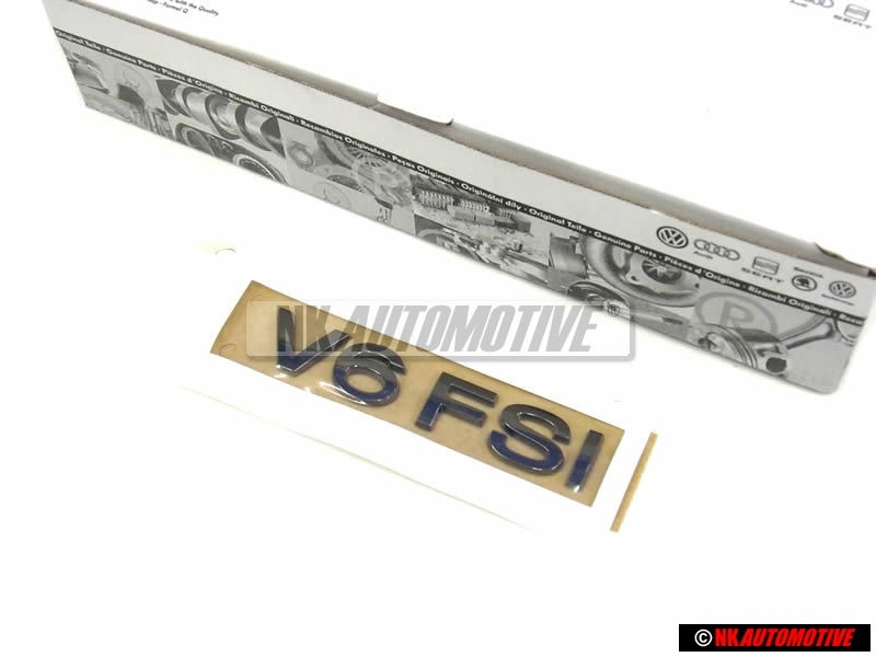VW Originale V6 FSI Posteriore Logo Emblema Scritta Cromo - 3C0853675AAL85