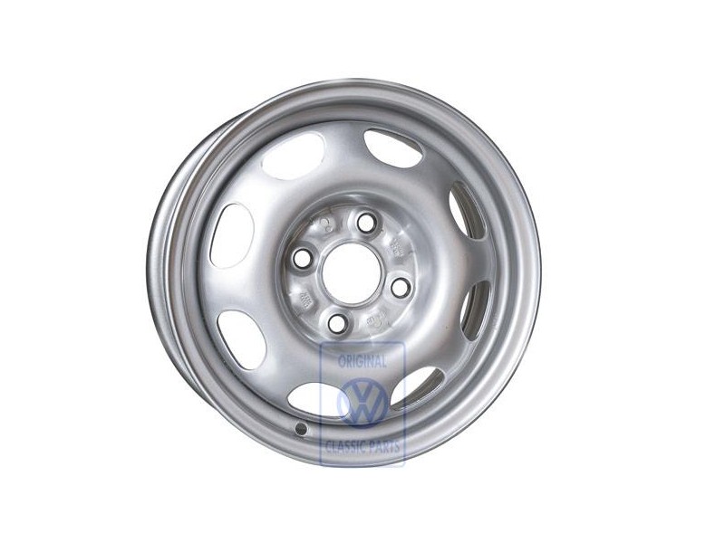 VW Originale Cerchio Di Acciaio Color Cromo - 6N0601025A 091