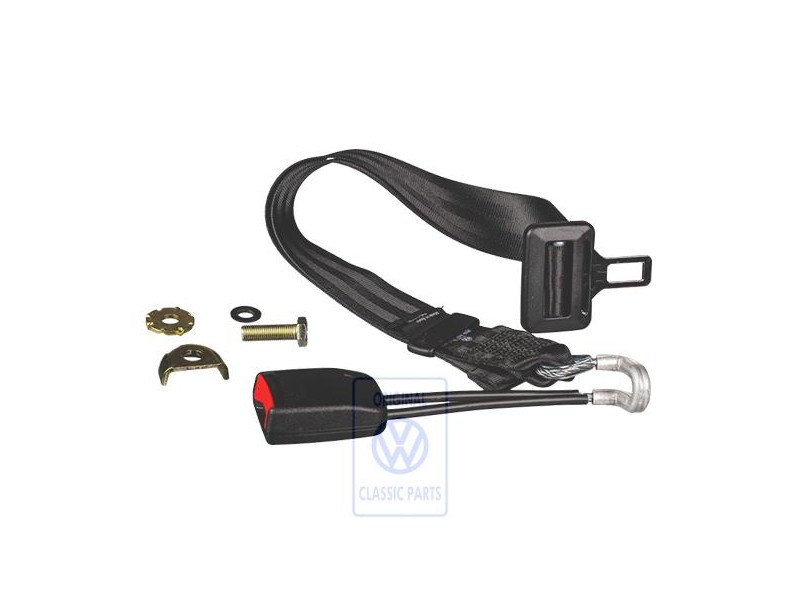 VW Originale Cintura Addominale E Fibbia Nero - 6N0857487 HCP
