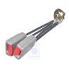 VW Originale Fibbia Cintura Doppia Grigio Flanella/Rosso Fuoco - 6N0857488 FCP