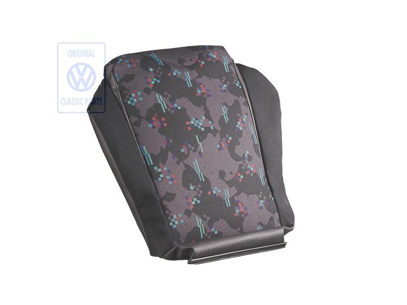VW Originale Rivestimento Sedile Stoffa/Fintapelle Off-Black - 6N0881405J DRE