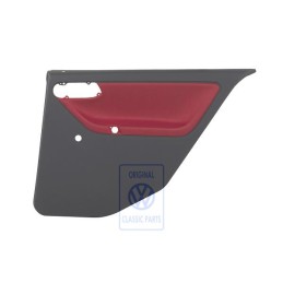 VW Originale Rivestimento Porta (Tessuto) Rosso Flash/Off-Black - 6N4867212AEHLX