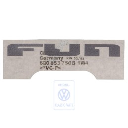 VW Originale Scritta Pellicola Argento - 6Q0853750B 1W4