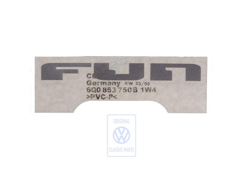 VW Originale Scritta Pellicola Argento - 6Q0853750B 1W4
