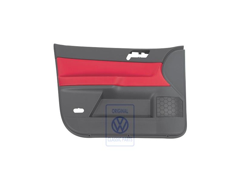 VW Originale Rivestimento Porta (Pelle) Rosso Flash/Antracite - 6Q4867011HMQMU