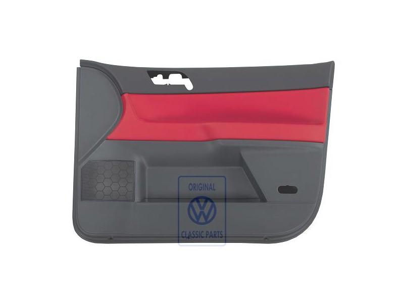 VW Originale Rivestimento Porta (Pelle) Rosso Flash/Antracite - 6Q4867012GJQMU