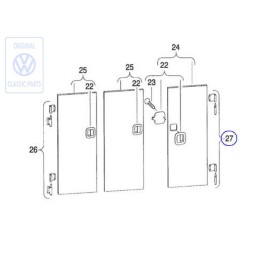 VW Originale 1 Serie Parti Cerniera - 701070118A