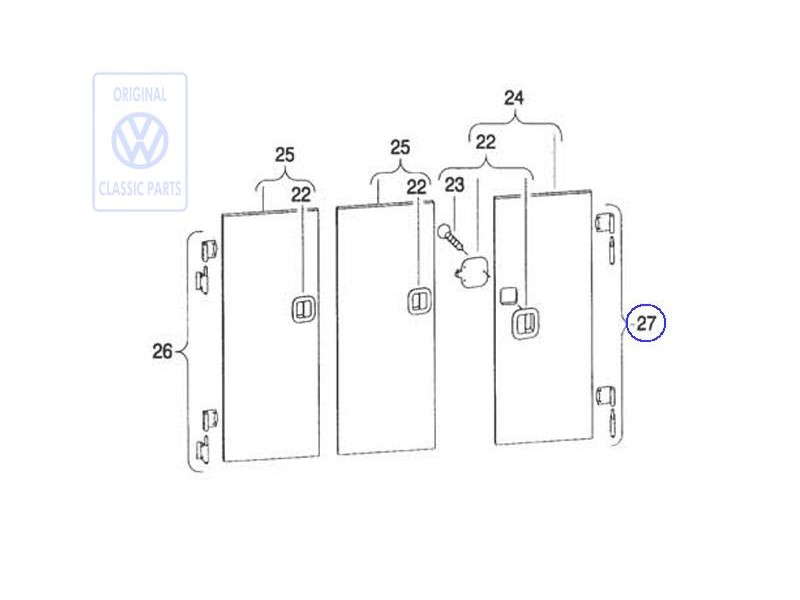 VW Originale 1 Serie Parti Cerniera - 701070118A