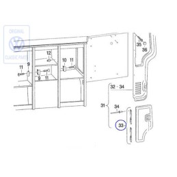 VW Originale 1 Serie Parti Cerniera - 701070119A