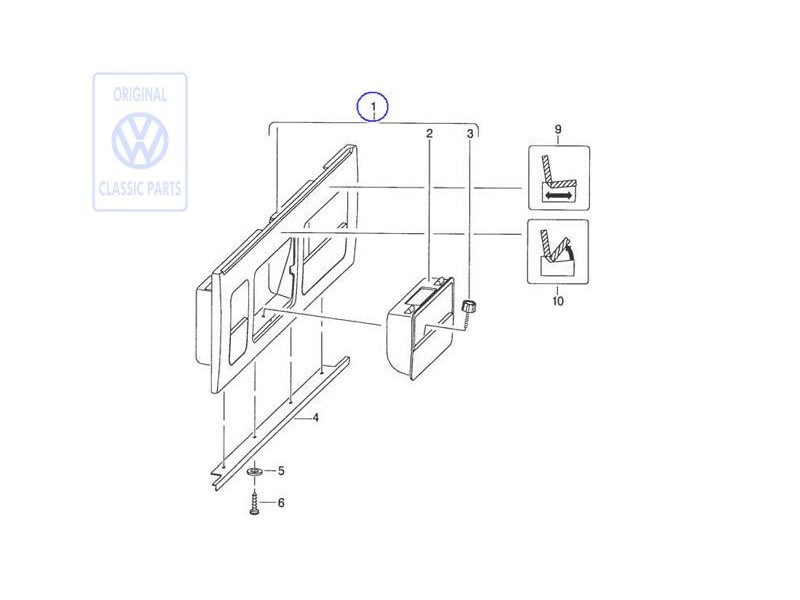 VW Originale Rivest. Pannello Anteriore - 701070216C