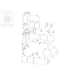 VW Originale Tendina Per Cristallo Lunotto - 701070400M
