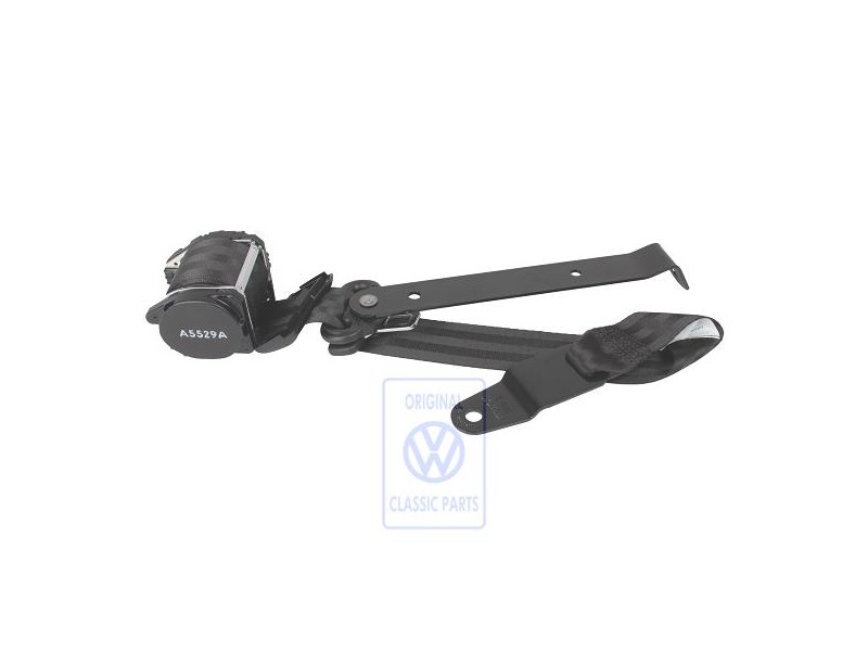 VW Originale Cintura Sicurezza A 3 Punti Nero Satinato - 703857815 01C