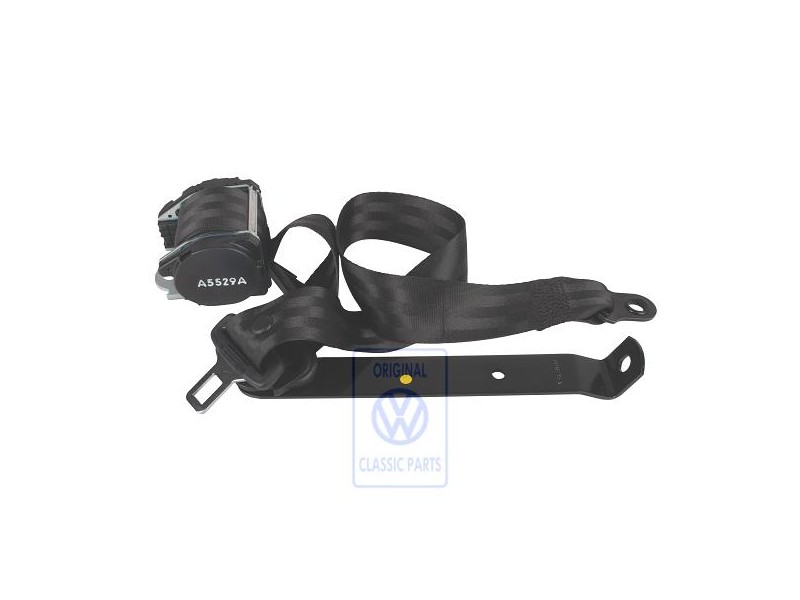 VW Originale Cintura Sicurezza A 3 Punti Nero Satinato - 703857815A 01C