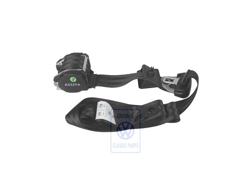 VW Originale Cintura Sicurezza A 3 Punti Nero Satinato - 705857812D 01C