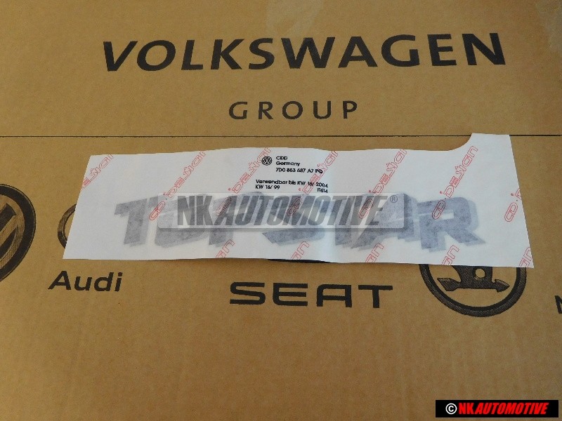 VW Originale Scritta Pellicola Argento - 7D0853687A 7PQ