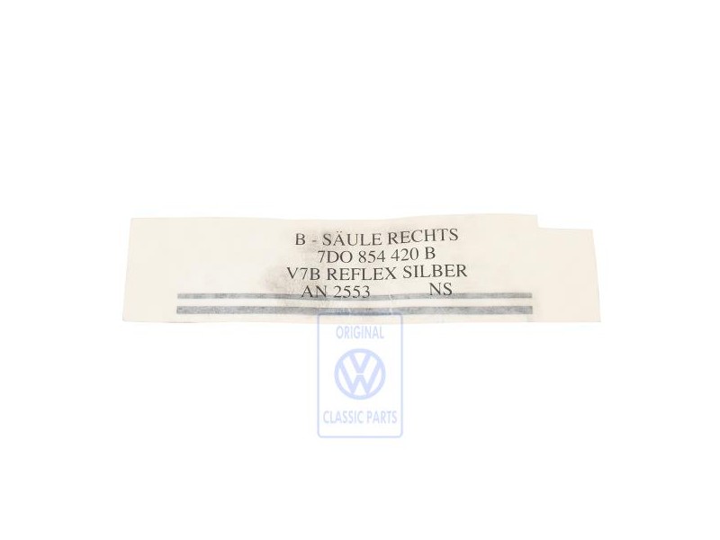 VW Originale Foglio Decorativo Argento Reflex - 7D0854420B V7B