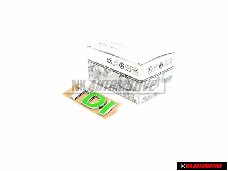 VW Originale TDI Posteriore Logo Emblema Scritta Cromo Verde - 3B0853675ACKKH