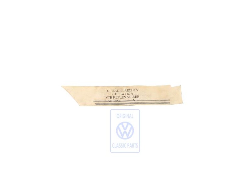 VW Originale Pell. Decor. Per Montante C Argento Reflex - 7D1854418A V7B