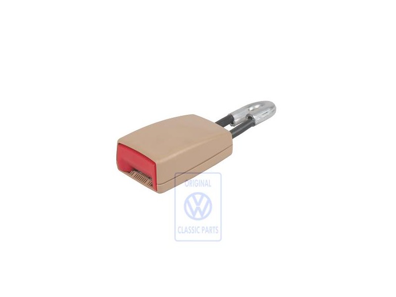VW Originale Fibbia Cintura Beige Puro/Rosso Fucoco - 7H0857740 NWX