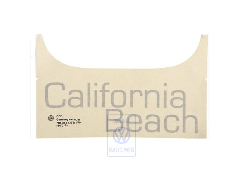 VW Originale Scritta Pellicola Argento - 7H5854433D 1W4