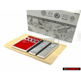 Audi Originale S4 Posteriore Logo Emblema Scritta Cromo Rosso - 4A9853735 2ZZ
