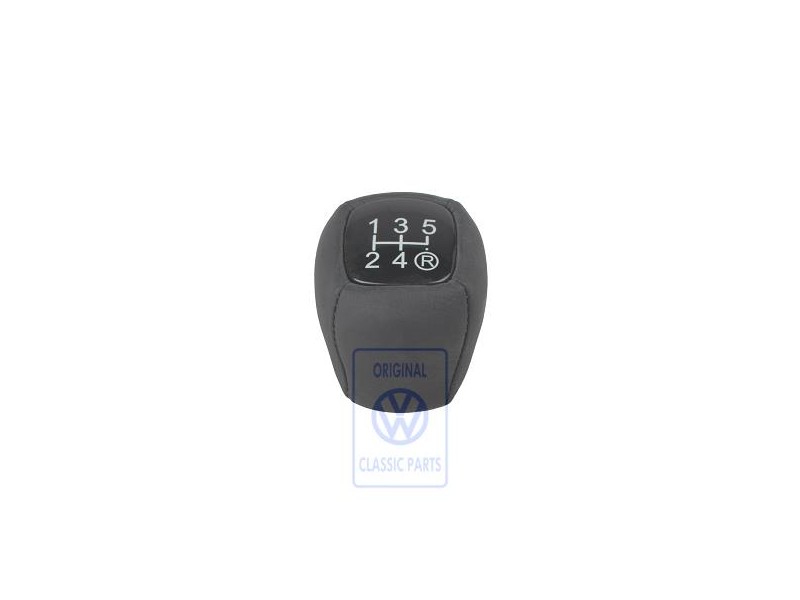 VW Originale Pomello Leva Cambio (Cuoio) Nero - 7M0711141C 1BX