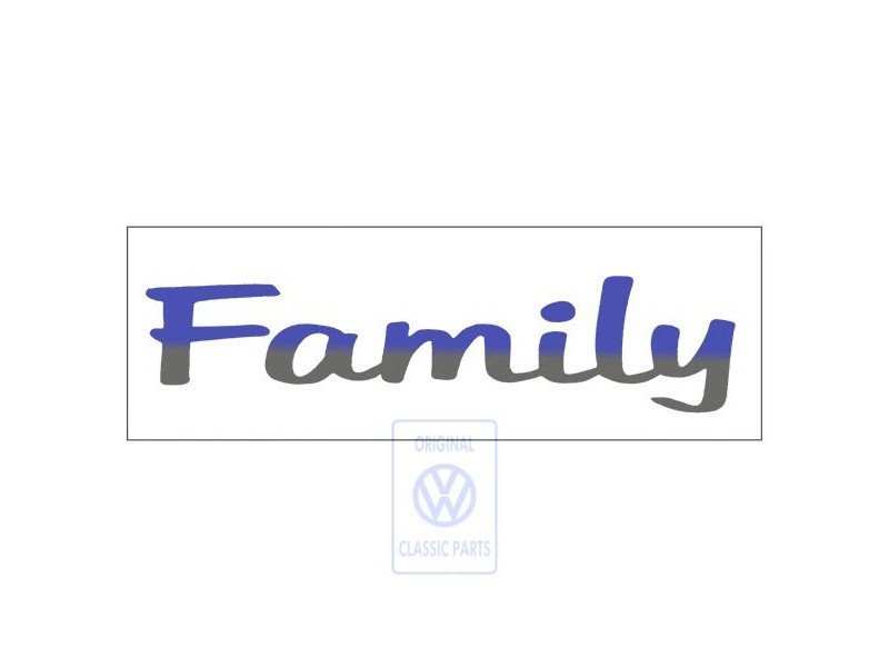 VW Originale Scritta Pellicola Blu/Argento - 7M0854431A 54J