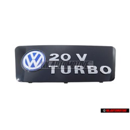 VW Originale 20V TURBO Coperchio Motore Logo Emblema Scritta Nero - 7M3103932